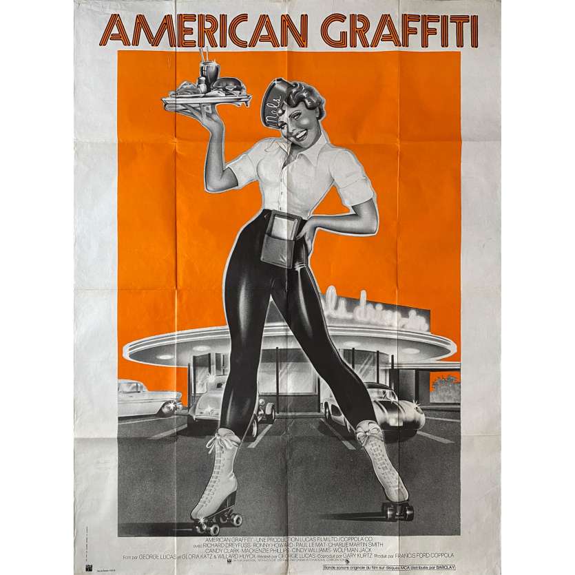 AMERICAN GRAFFITI Movie Poster- 47x63 in. - 1973 - George Lucas, Richard Dreyfuss