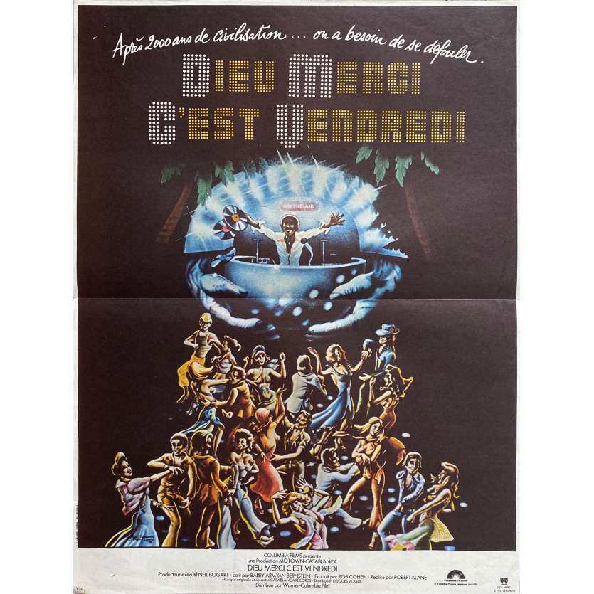 DIEU MERCI C'EST VENDREDI Affiche de cinéma- 40x54 cm. - 1978 - Donna Summer, Robert Klane