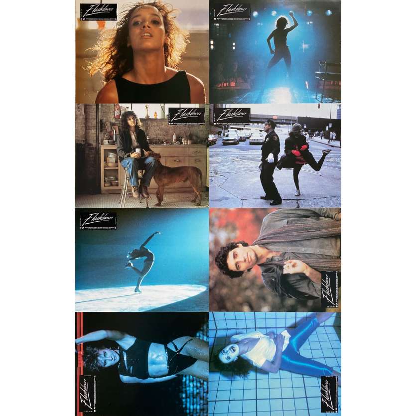 FLASHDANCE Lobby Cards x8 - 9x12 in. - 1983 - Adrian Lyne, Jennifer Beals