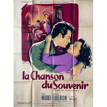 LA CHANSON DU SOUVENIR Affiche de cinéma- 120x160 cm. - 1945 - Paul Muni, Charles Vidor