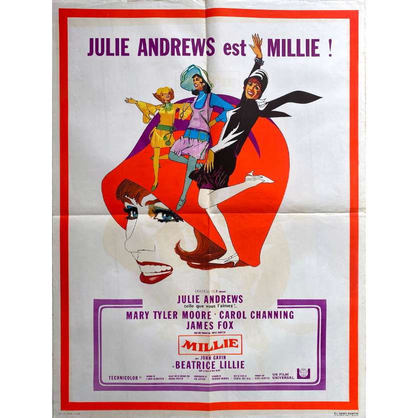 MILLIE Affiche de cinéma- 60x80 cm. - 1967 - Julie Andrews, George Roy Hill