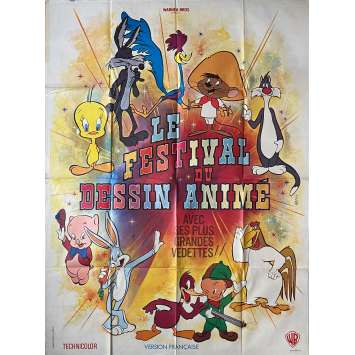 WARNER BROS CARTOONS Movie Poster- 47x63 in. - 1970 - Chuck Jones, Fritz Freleng