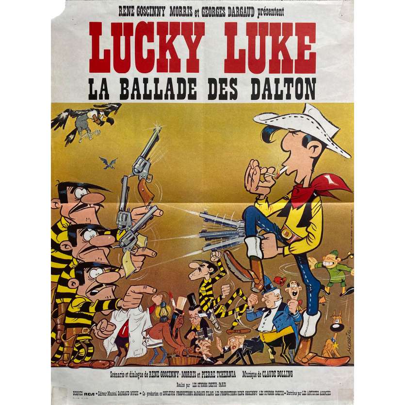 LUCKY LUKE, BALLAD OF THE DALTONS Movie Poster- 15x21 in. - 1978 - René Goscinny, Roger Carel