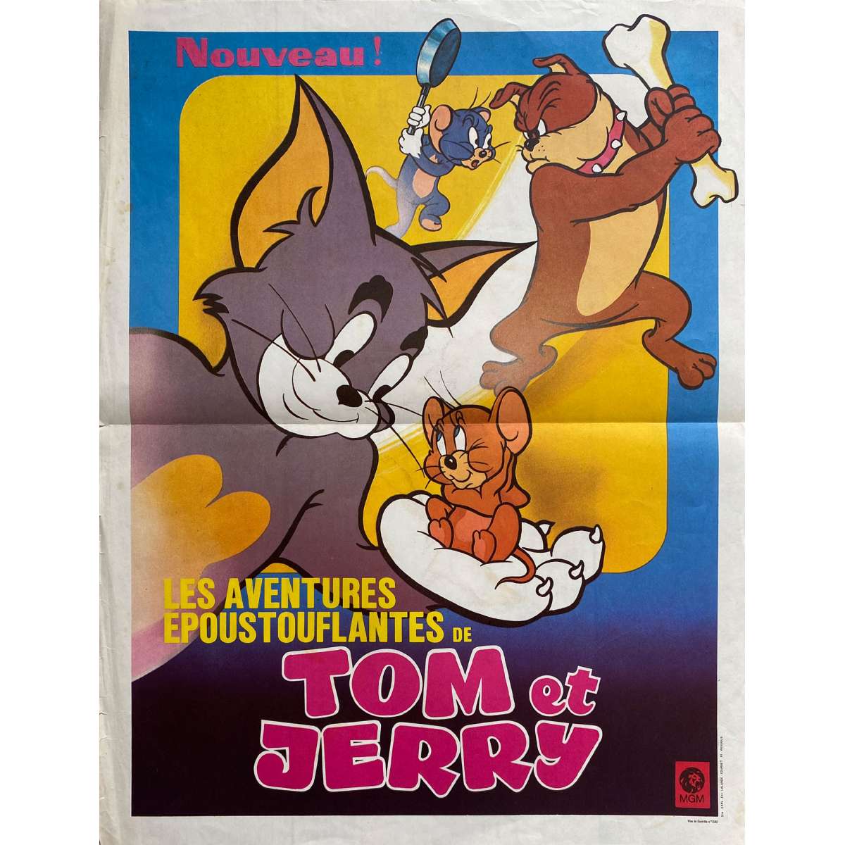 TOM AND JERRY ADVENTURES French Movie Poster - 15x21 in. - 1970 TOM AND JERRY ADVENTURES French Movie Poster - 15x21 in. - 1970