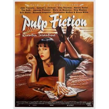PULP FICTION French Linen Movie Poster- 47x63 in. - 1994 - Quentin Tarantino, Uma Thurman