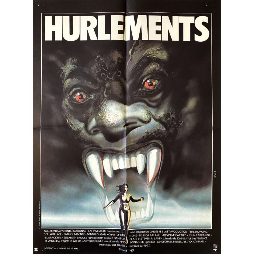 HURLEMENTS Affiche de film- 40x60 cm. - 1981 - Patrick McNee, Joe Dante