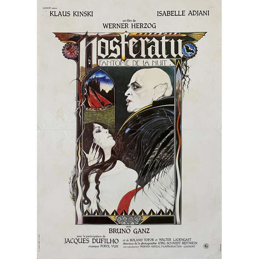 NOSFERATU Affiche de cinéma- 40x60 cm. - 1979 - Klaus Kinski, Werner Herzog