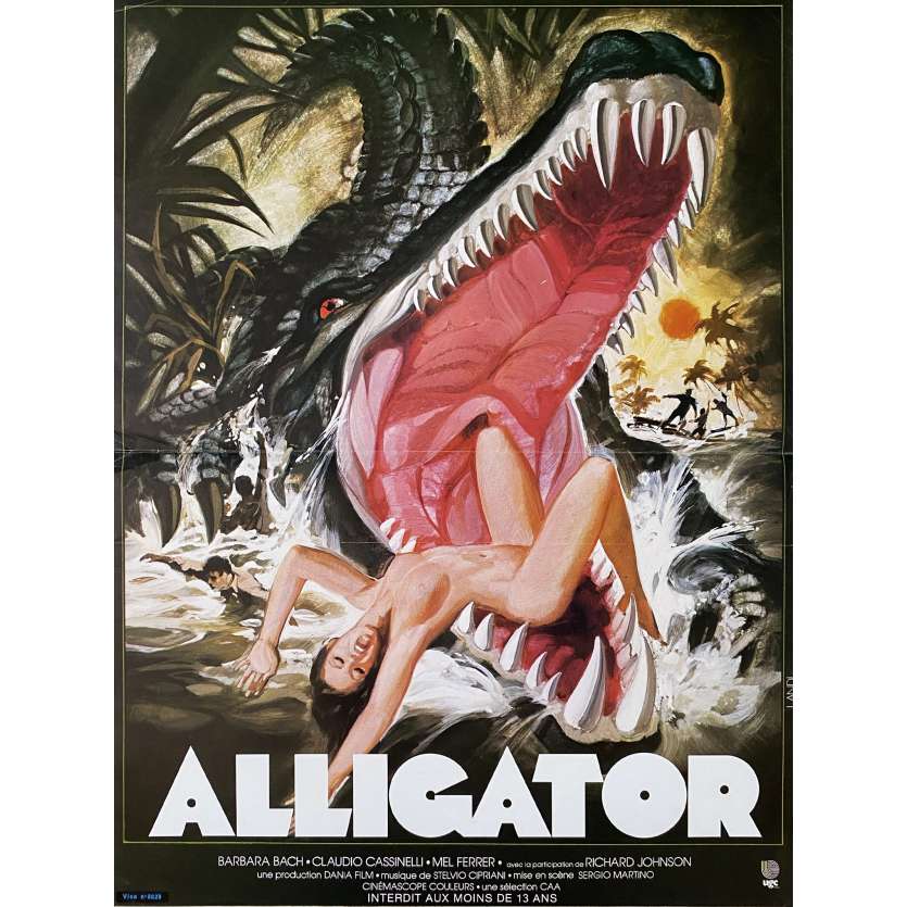 THE GREAT ALLIGATOR Movie Poster- 15x21 in. - 1979 - Sergio Martino, Barbara Bach