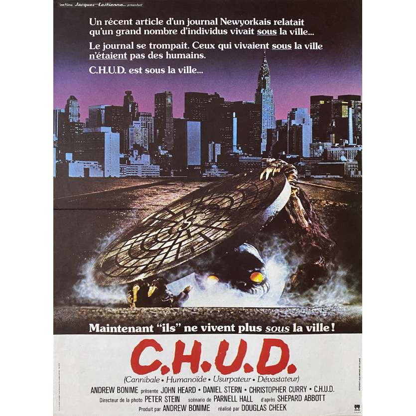 CHUD Affiche de cinéma- 40x54 cm. - 1984 - John Heard, Douglas Cheek