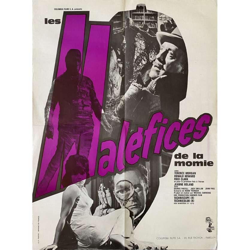 LES MALEFICES DE LA MOMIE Affiche de cinéma- 60x80 cm. - 1964 - Terence Morgan, Hammer Films