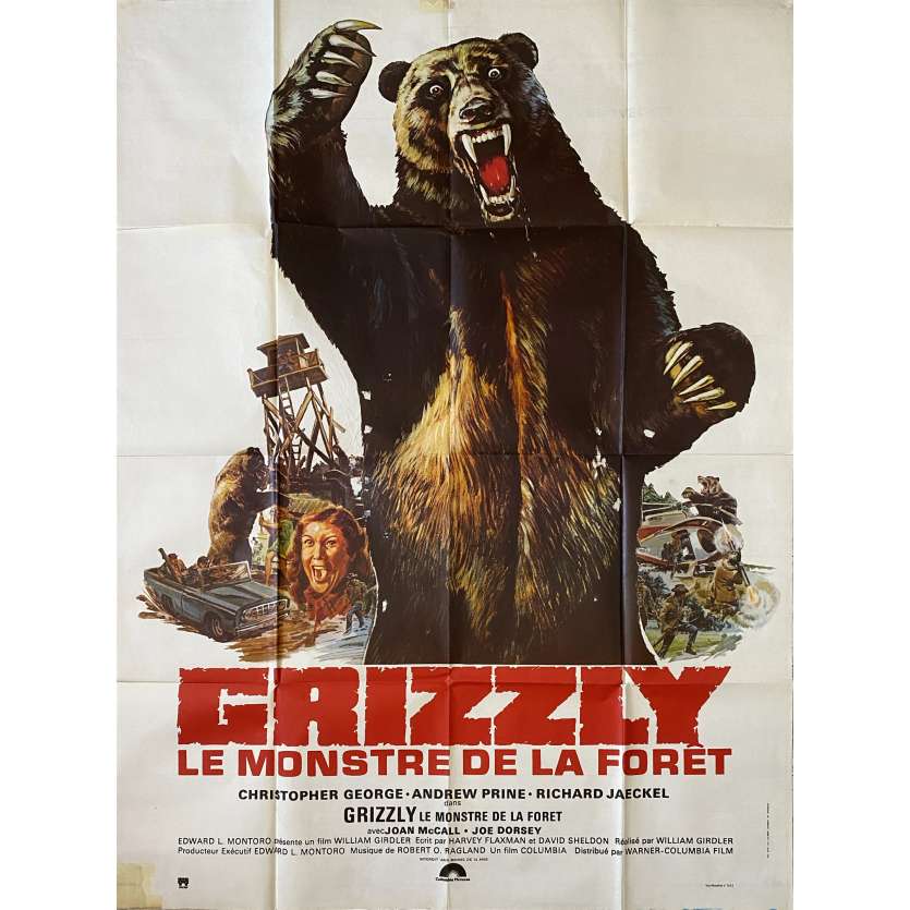 GRIZZLY LE MONSTRE DE LA FORET Affiche de cinéma- 120x160 cm. - 1976 - Christopher George, William Girdler