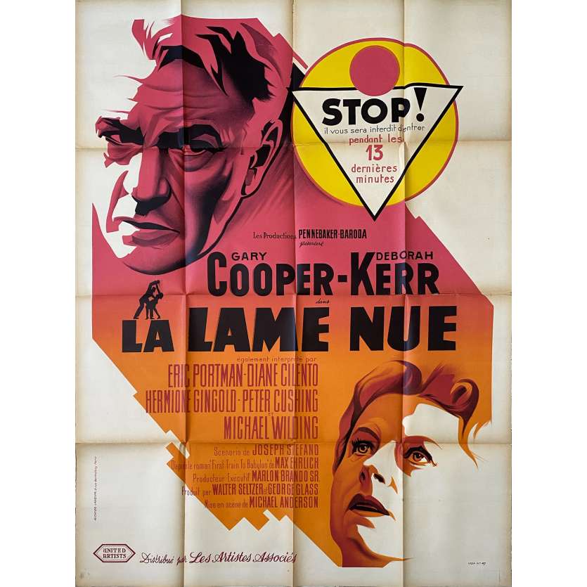 LA LAME NUE Affiche de cinéma Litho - 120x160 cm. - 1961 - Gary Cooper, Michael Anderson