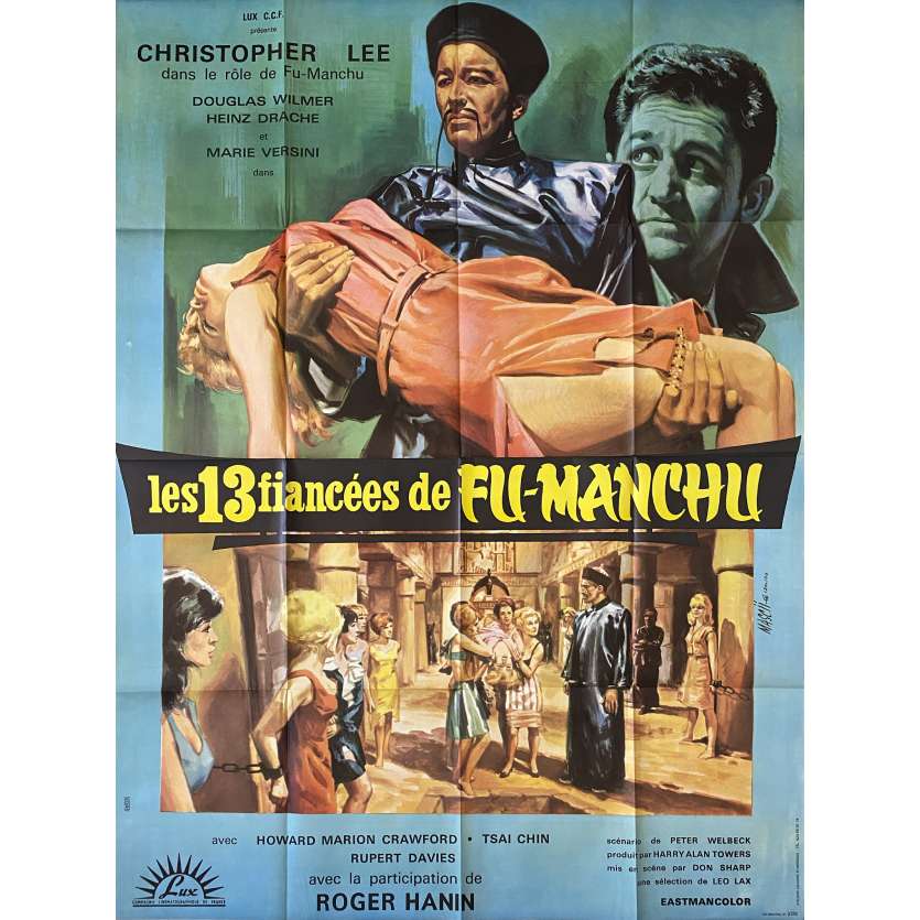 THE BRIDES OF FU MANCHU Movie Poster- 47x63 in. - 1966 - Don Sharp, Christopher Lee
