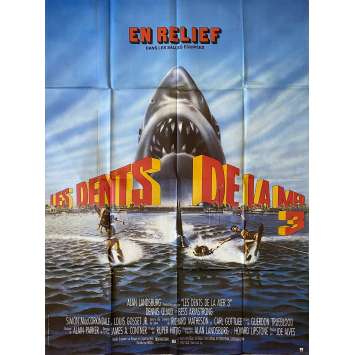 LES DENTS DE LA MER 3 Affiche de cinéma- 120x160 cm. - 1983 - Dennis Quaid, Joe Alves