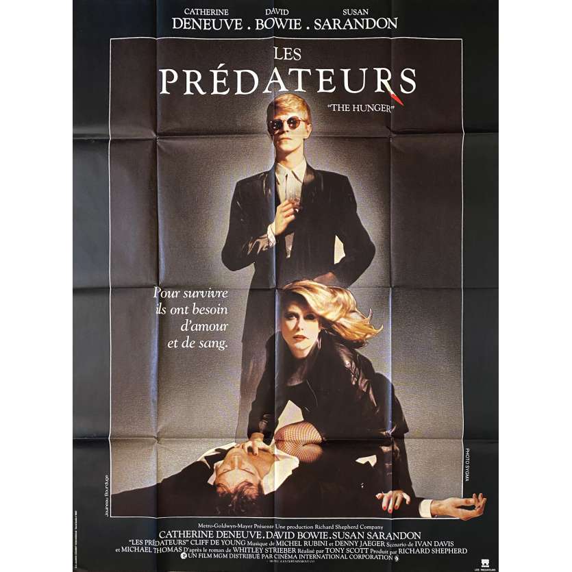 LES PREDATEURS Affiche de cinéma- 120x160 cm. - 1983 - David Bowie, Tony Scott