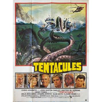 TENTACLES Movie Poster- 47x63 in. - 1977 - Ovidio G. Assonitis, John Huston