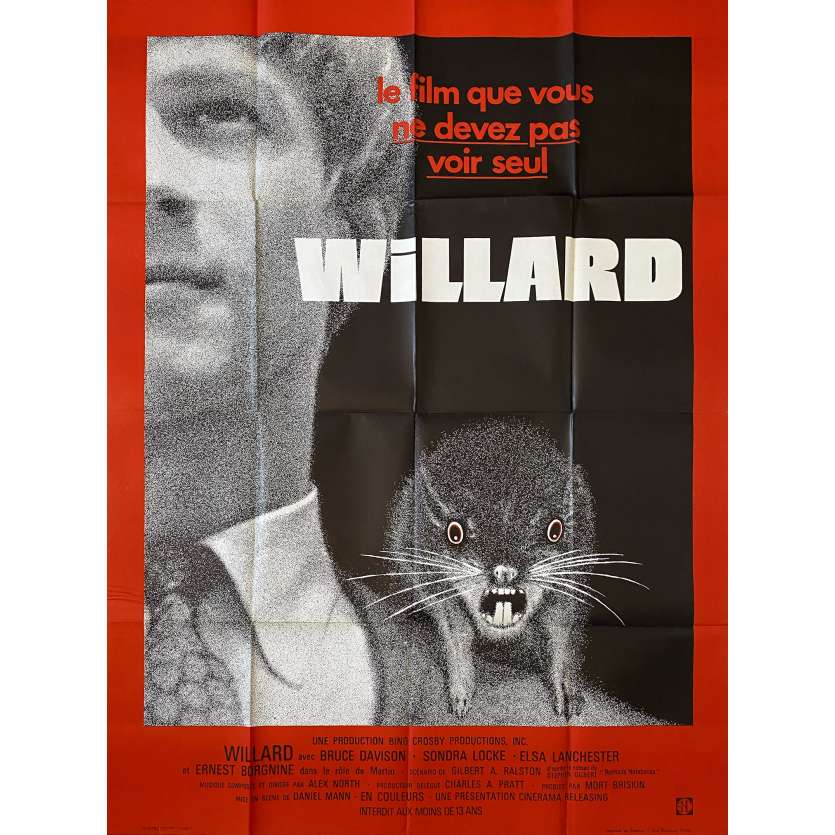 WILLARD Movie Poster- 47x63 in. - 1971 - Daniel Mann, Bruce Davison