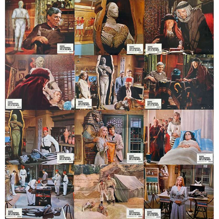 THE MUMMY'S SHROUD Lobby Cards x12 - 9x12 in. - 1967 - John Gilling, André Morell