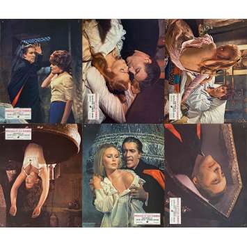 DRACULA HAS RISEN FROM THE GRAVE Lobby Cards x6 - 9x12 in. - 1968 - Freddie Francis, Christopher Lee