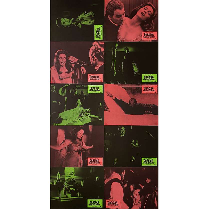 DRACULA PRINCE DES TENEBRES Photos de film x10 - 21x30 cm. - 1966/R1980 - Christopher Lee, Hammer Films
