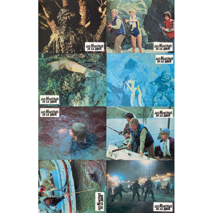 LES MONSTRES DE LA MER Photos de film x8 - 21x30 cm. - 1980 - Doug McClure, Barbara Peeters