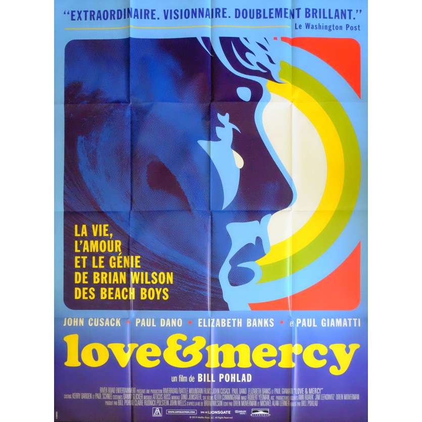 LOVE & MERCY Original Movie Poster, Beach Boys, 47x63 - 2015 - John Cusack