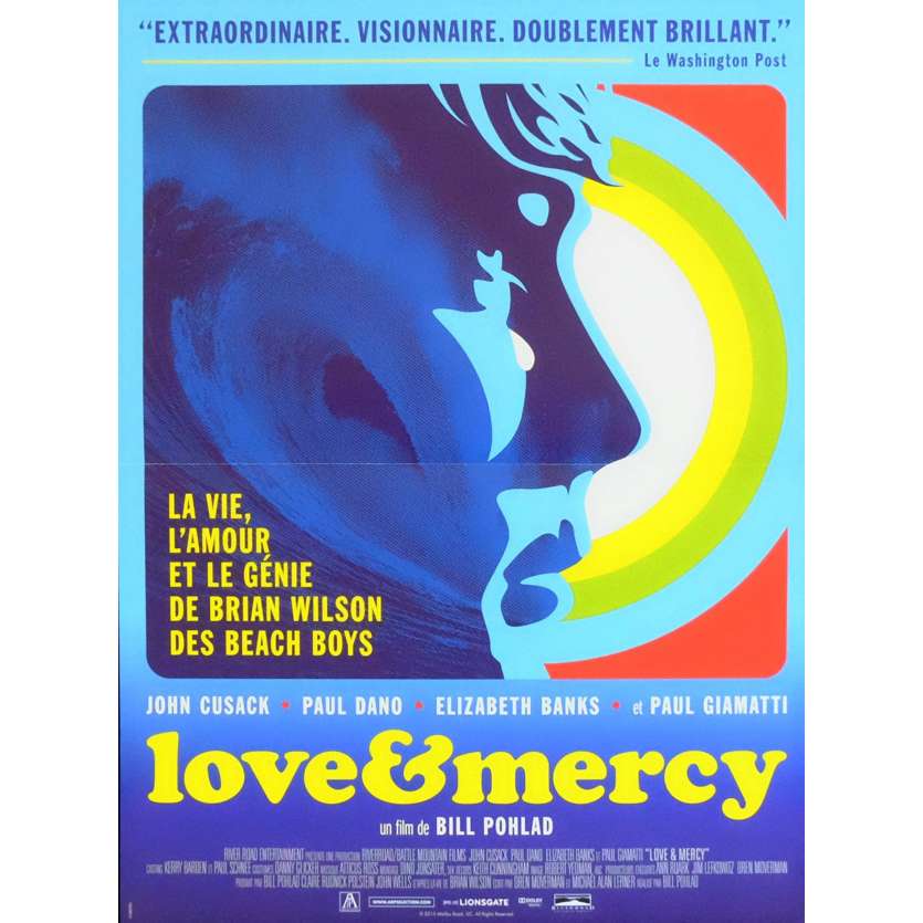 LOVE & MERCY Affiche de film Beach Boys 40x60 - 2015 - John Cusack, Bill Pohlad