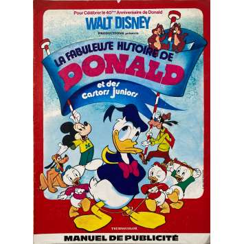 LA FABULEUSE HISTOIRE DE DONALD ET DES CASTORS JUNIORS Synopsis 8p - 24x30 cm. - 1975 - Donald Duck, Walt Disney