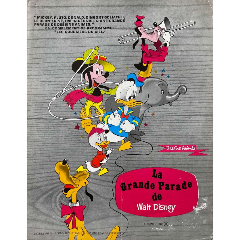 LA GRANDE PARADE DE WALT DISNEY Synopsis 4p - 24x30 cm. - 1969/R1969 - Mickey Mouse, Walt Disney