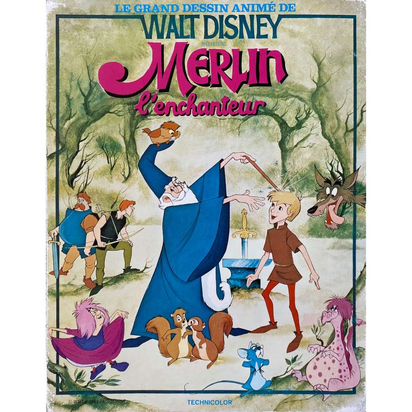MERLIN L'ENCHANTEUR Synopsis 4p - 24x30 cm. - 1963/R1976 - Rickie Sorensen, Walt Disney