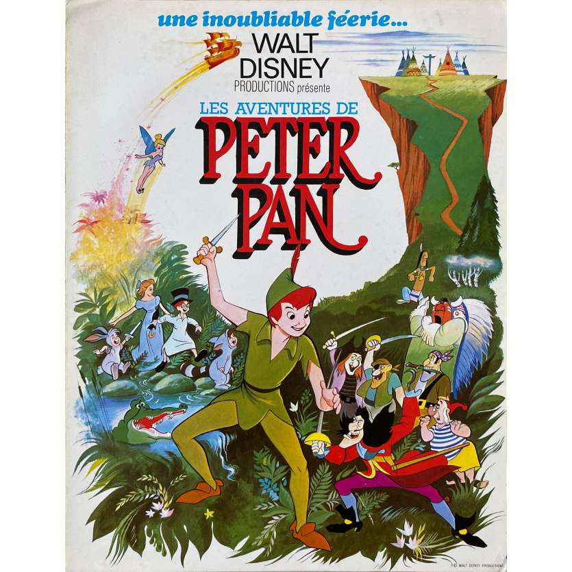 PETER PAN Synopsis 4p - 24x30 cm. - 1953/R1977 - Bobby Driscoll, Walt Disney