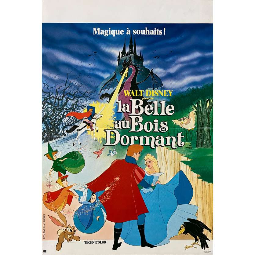 LA BELLE AU BOIS DORMANT Affiche de cinéma- 40x54 cm. - 1959/R1986 - Mary Costa, Walt Disney