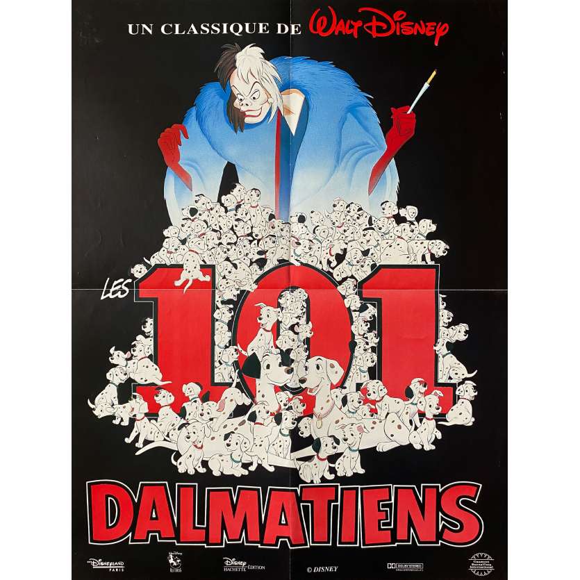 LES 101 DALMATIENS Affiche de cinéma- 40x54 cm. - 1961/R1995 - Rod Taylor, Walt Disney