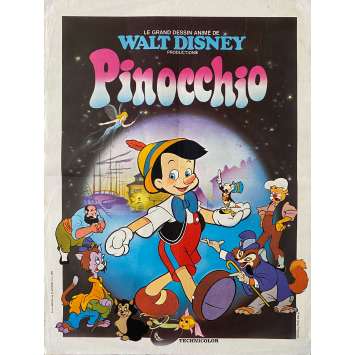 PINOCCHIO Movie Poster- 15x21 in. - 1940/R1975 - Disney, Mel Blanc
