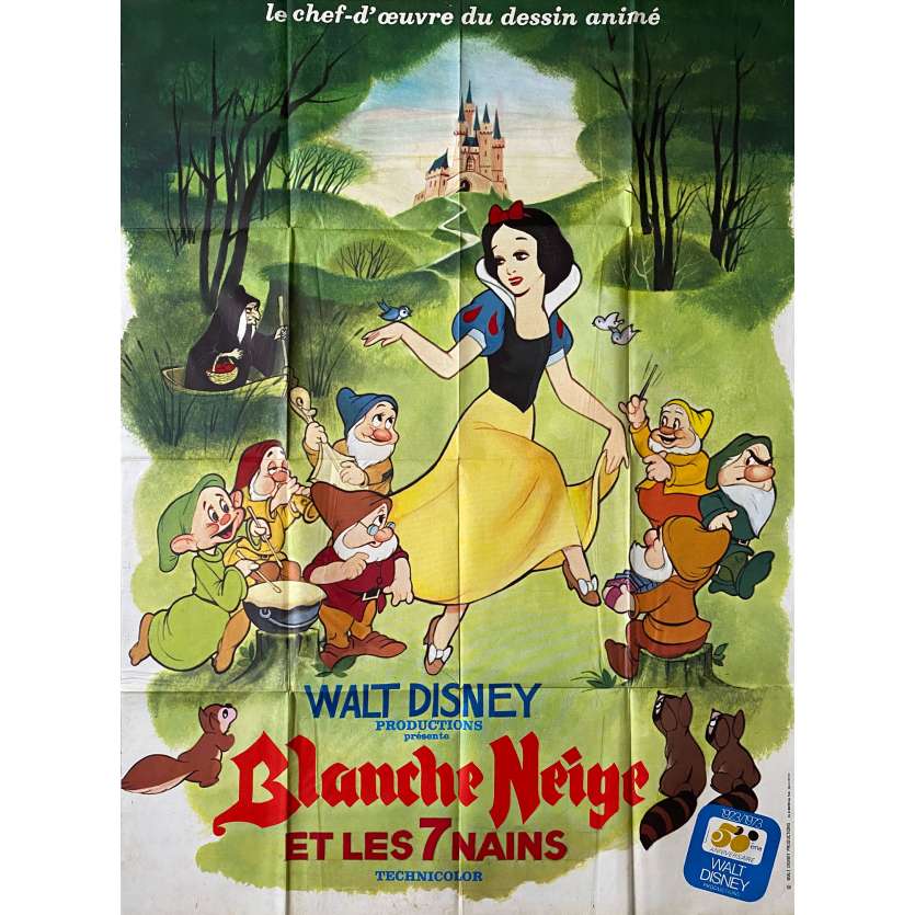 SNOW WHITE AND THE SEVEN DWARFS Movie Poster- 47x63 in. - 1937/R1973 - Walt Disney, Adriana Caselotti