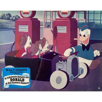 LA FABULEUSE HISTOIRE DE DONALD ET DES CASTORS JUNIORS Photo de film N01 - 24x30 cm. - 1975 - Donald Duck, Walt Disney