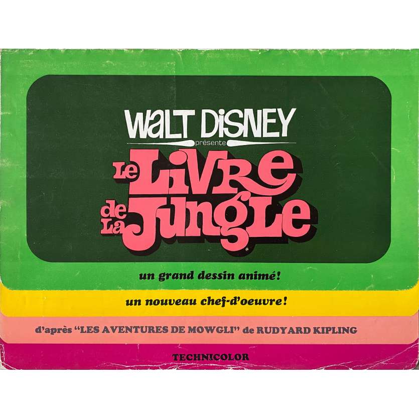 LE LIVRE DE LA JUNGLE Dossier de presse 8p - 24x30 cm. - 1967/R1967 - Louis Prima, Walt Disney