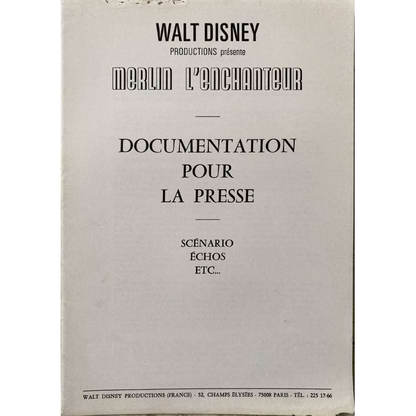 THE SWORD AND THE STONE Pressbook 8p - 9x12 in. - 1963/R1976 - Walt Disney, Rickie Sorensen