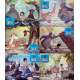 THE JUNGLE BOOK Lobby Cards x6 - 9x12 in. - 1967/R1979 - Walt Disney, Louis Prima