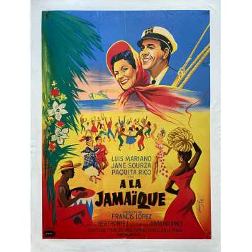 LOVE IN JAMAICA Movie Poster- 23x32 in. - 1957 - André Berthomieu, Luis Mariano