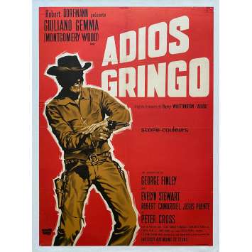 ADIOS GRINGO Affiche de film entoilée- 60x80 cm. - 1965 - Giuliano Gemma, Giorgio Stegani