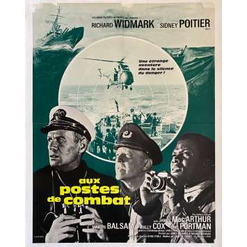AUX POSTES DE COMBAT Affiche de film entoilée- 60x80 cm. - 1965 - Richard Widmark, James B. Harris
