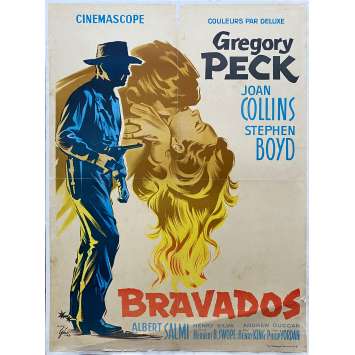 BRAVADOS Affiche de film entoilée- 60x80 cm. - 1958 - Gregory Peck, Henry King