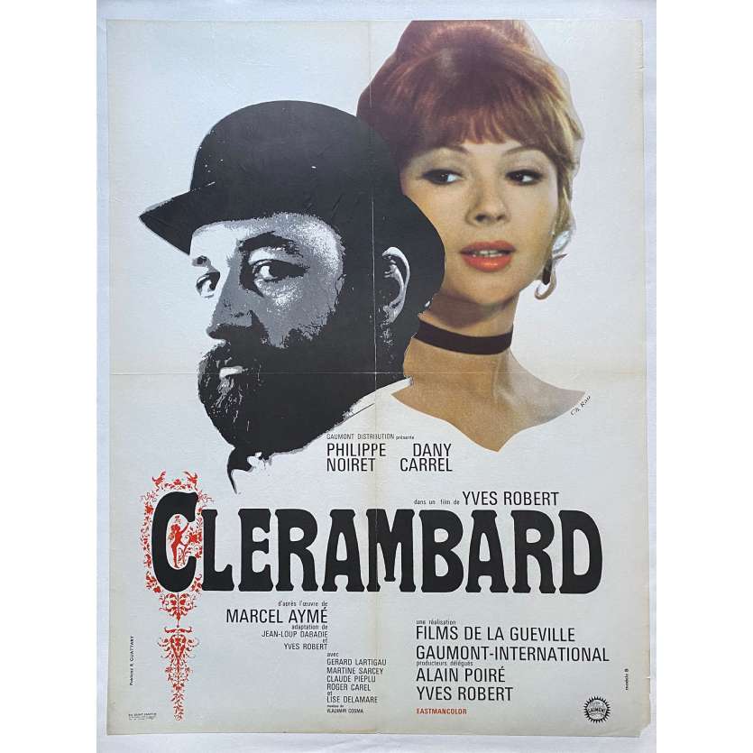 CLERAMBARD Movie Poster- 23x32 in. - 1969 - Yves Robert, Philippe Noiret