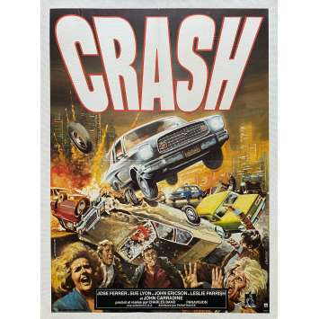 CRASH! Affiche de film entoilée- 60x80 cm. - 1976 - José ferrer, Charles Band