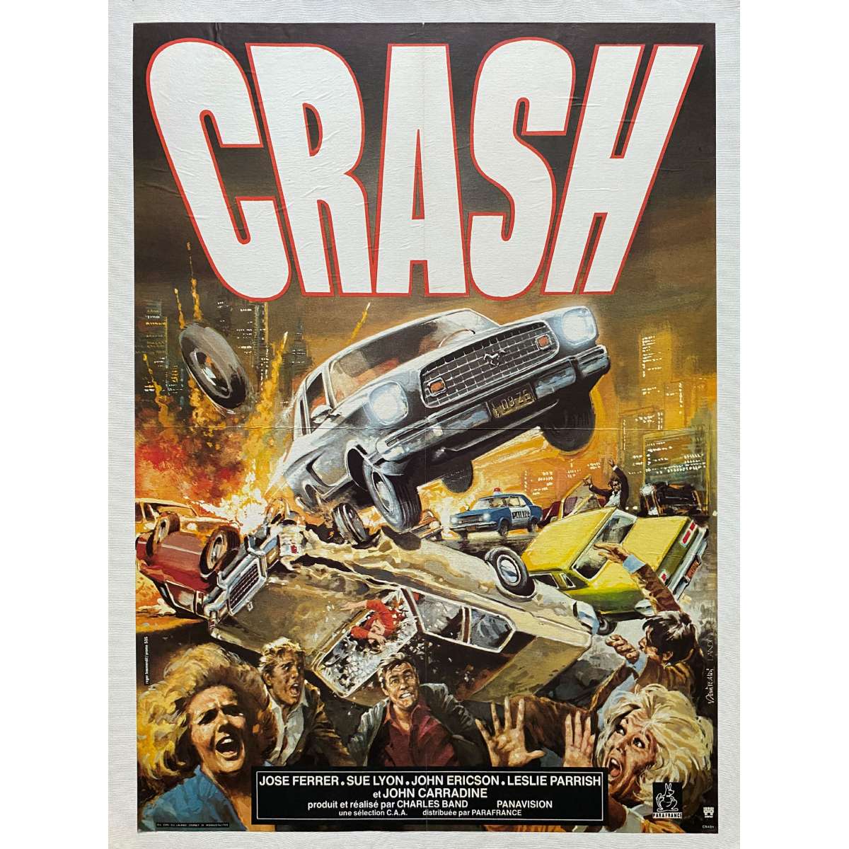 CRASH! French Movie Poster 23x32 in. 1976