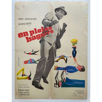 EN PLEINE BAGARRE Affiche de film entoilée- 60x80 cm. - 1961 - Renato Rascel, Giorgio Bianchi