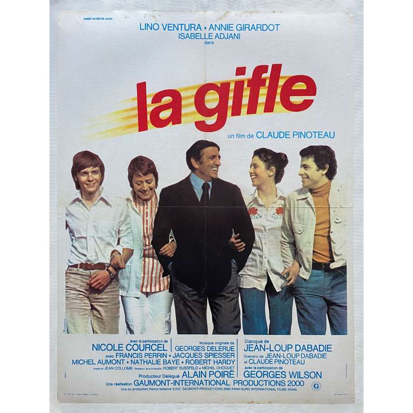 LA GIFLE Affiche de film entoilée- 60x80 cm. - 1974 - Lino Ventura, Claude Pinoteau