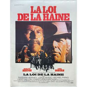 LA LOI DE LA HAINE Affiche de film entoilée- 60x80 cm. - 1976 - Charlton Heston, Andrew V. McLaglen