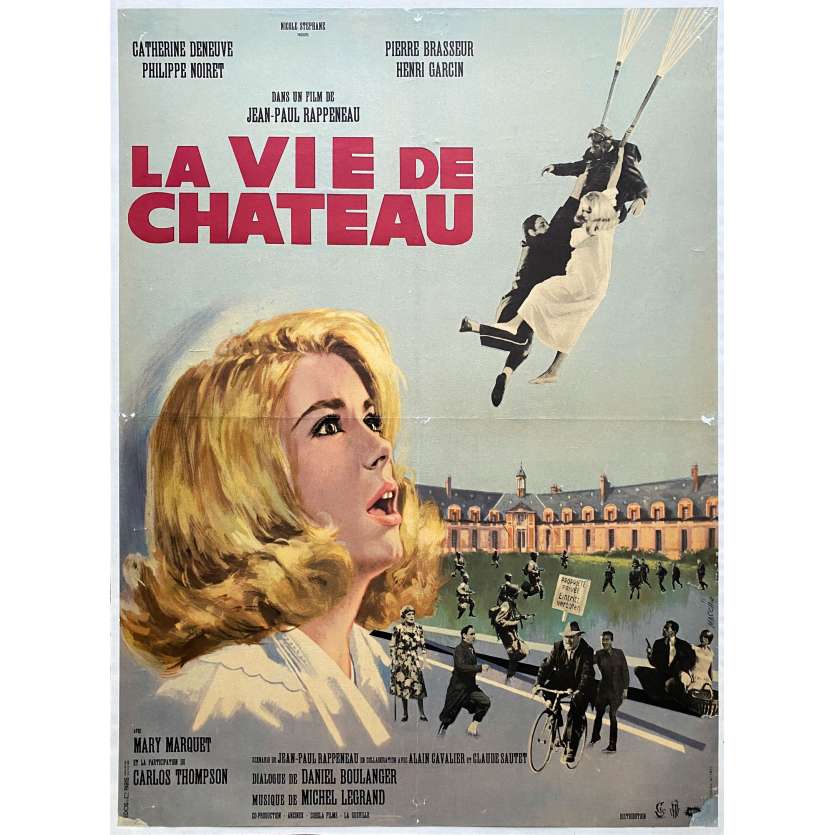 LA VIE DE CHÂTEAU Affiche de film entoilée- 60x80 cm. - 1966 - Catherine Deneuve, Jean-Paul Rappeneau